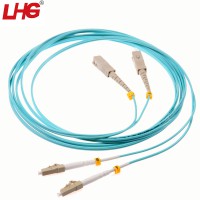 万兆光纤跳线LC-SC双芯多模尾纤连接2芯熔纤光纤线3米
