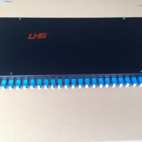 1U高密度48芯光纤配线架24位熔接LC光缆接头盒尾纤接续箱